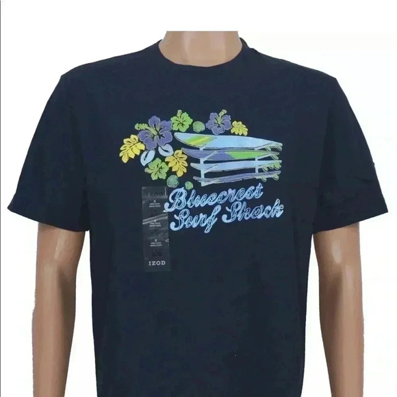 💥🆕IZOD Short Sleeve Surf Graphic Tee L🆕 - Picture 1 of 7